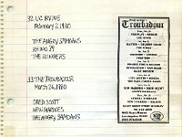 ANGRY SAMOANS Metal Mike Scrapbook 1980 – P.J. Galligan on Lead Guitar Page 07